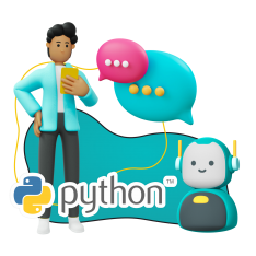 Умный чат-бот на Python - КИБЕРшкола программирования для детей, компьютерные курсы для школьников, начинающих и подростков - KIBERone г. Митино