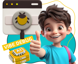 Тестирование & Vibe Debug. Охотники за багами - КИБЕРшкола программирования для детей, компьютерные курсы для школьников, начинающих и подростков - KIBERone г. Митино
